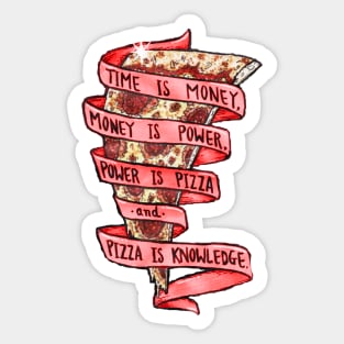 Trust in red pizza Sticker